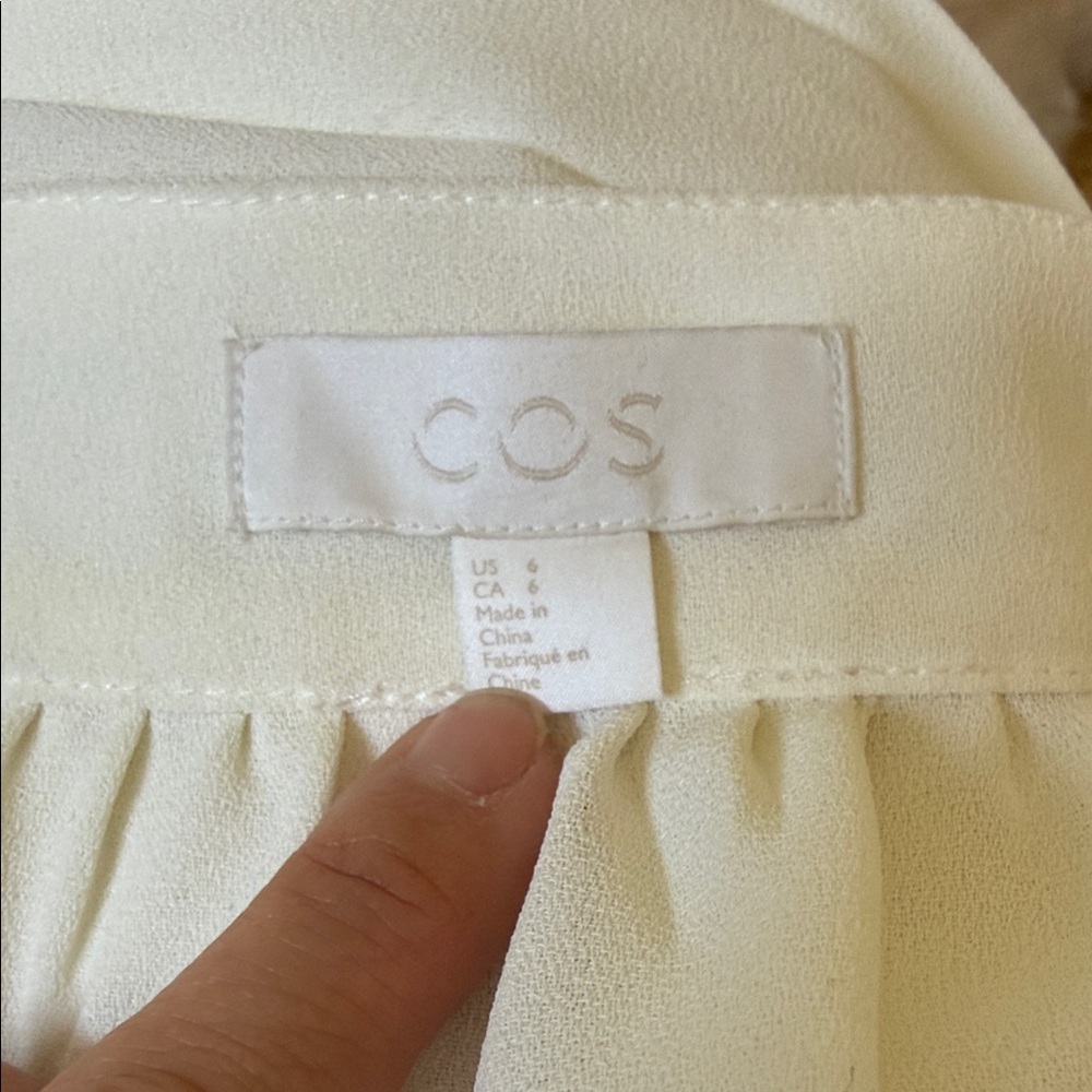 COS Cream Pleated Skirt - Picture 3 of 3